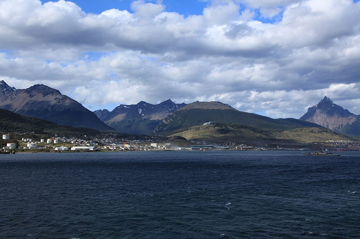 The Beagle Channel and snow-capped peaks near Ushuaia at the end of the world