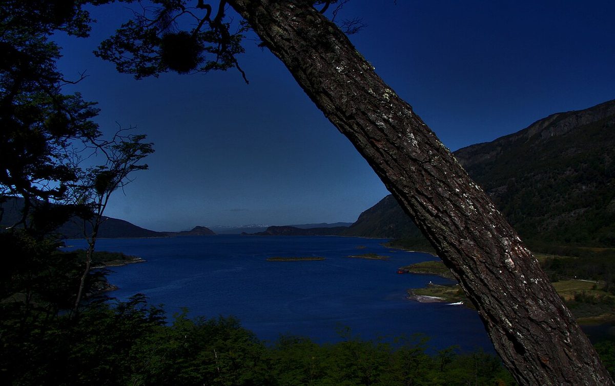 A bay in Tierra del Fuego National Park at the end of the road south of Ushuaia, where the park fee applies