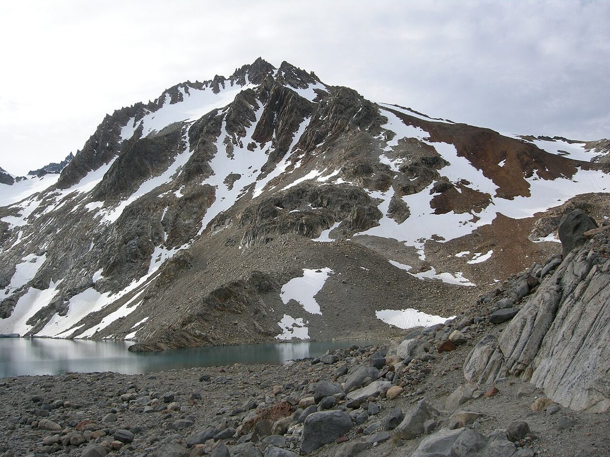 Laguna de los Tres beneath Fitz Roy, a long exposed day hike that argues for proper cover