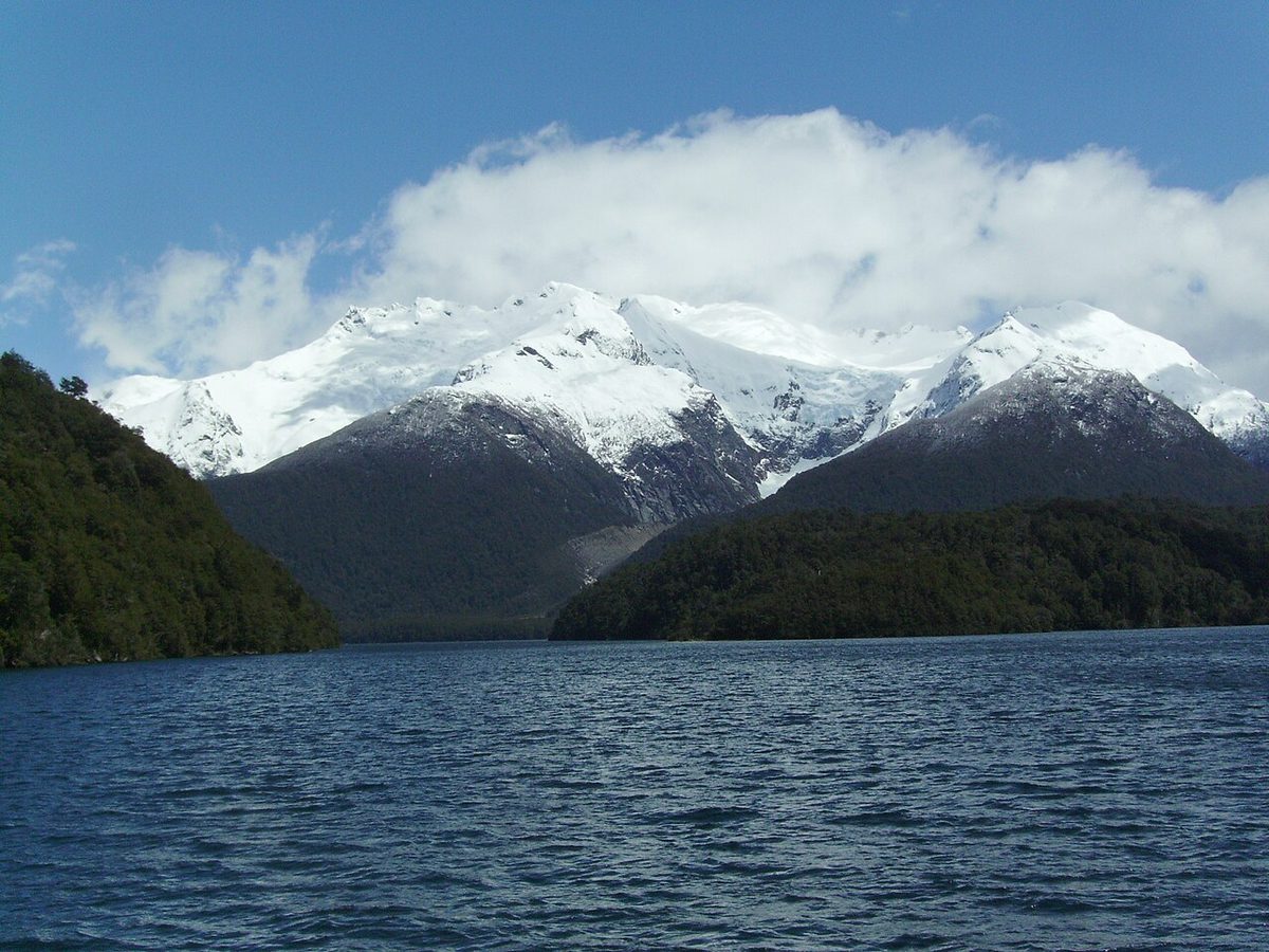 Lakes and forest in Los Alerces National Park, Argentina, where free camping survives at Playa Blanca and Lago Krugger but fire is not permitted