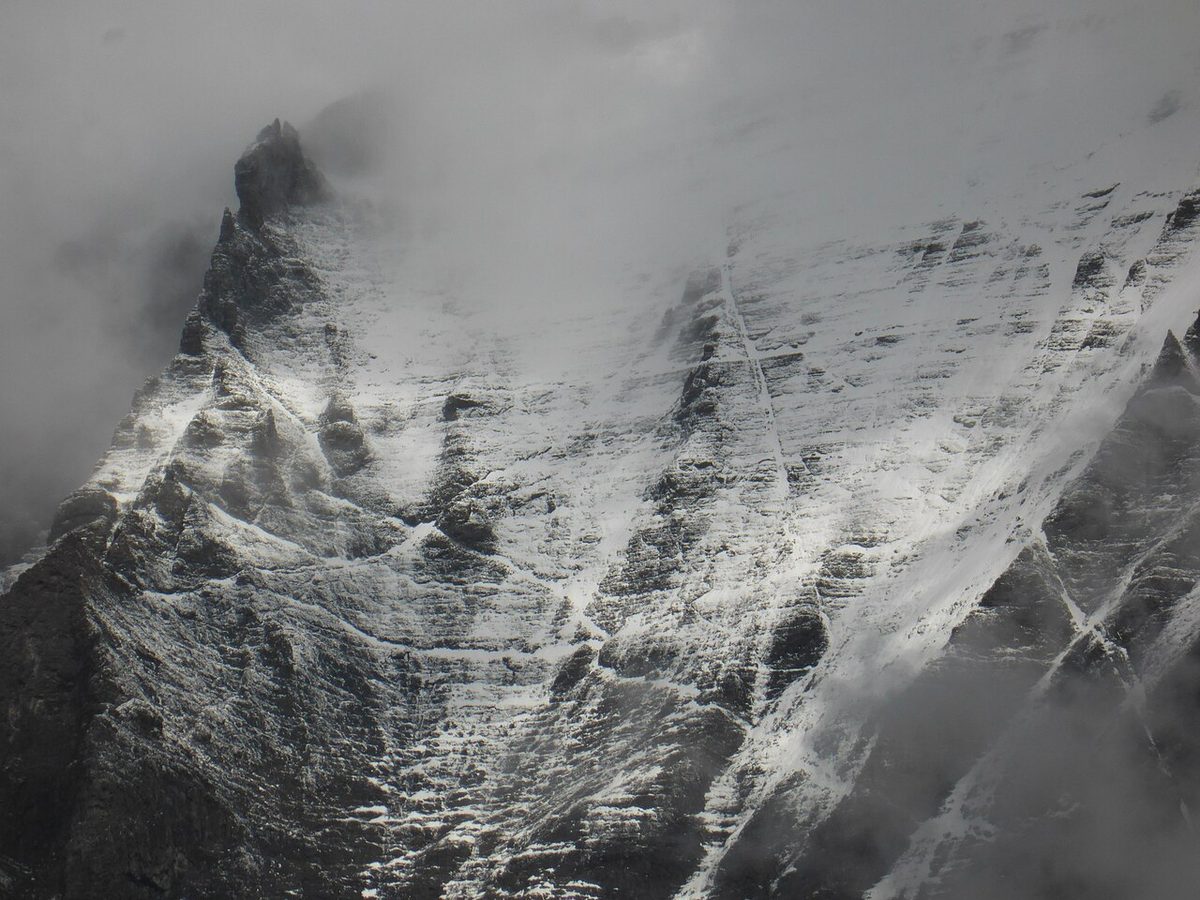 Snow-covered Torres del Paine in winter, the conditions behind CONAF's guided-only rules and the core Patagonia trekking safety problem of cold and exposure